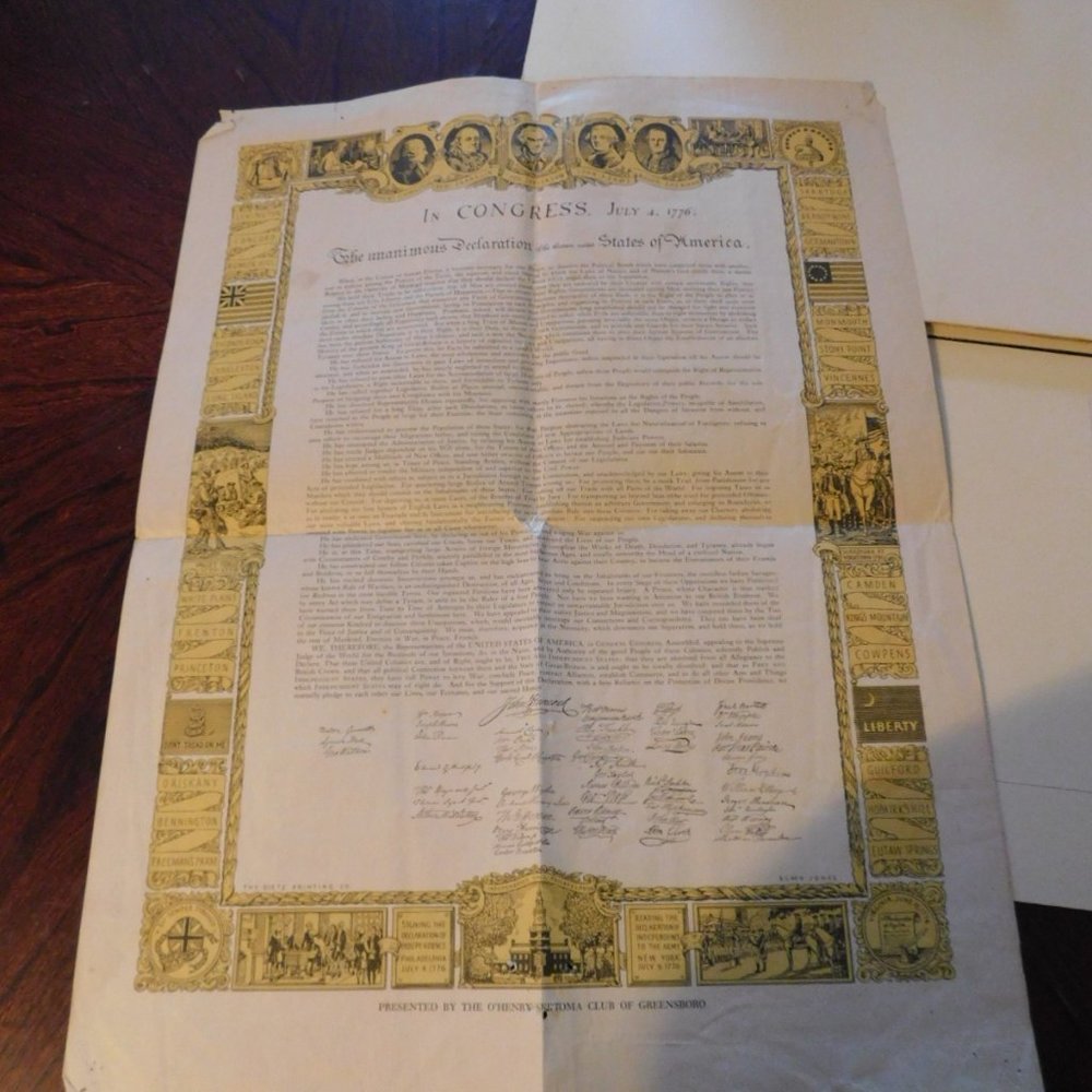 Declaration of Independence by Dietz Co Poster Schools Teacher Learning - Picture 2 of 5
